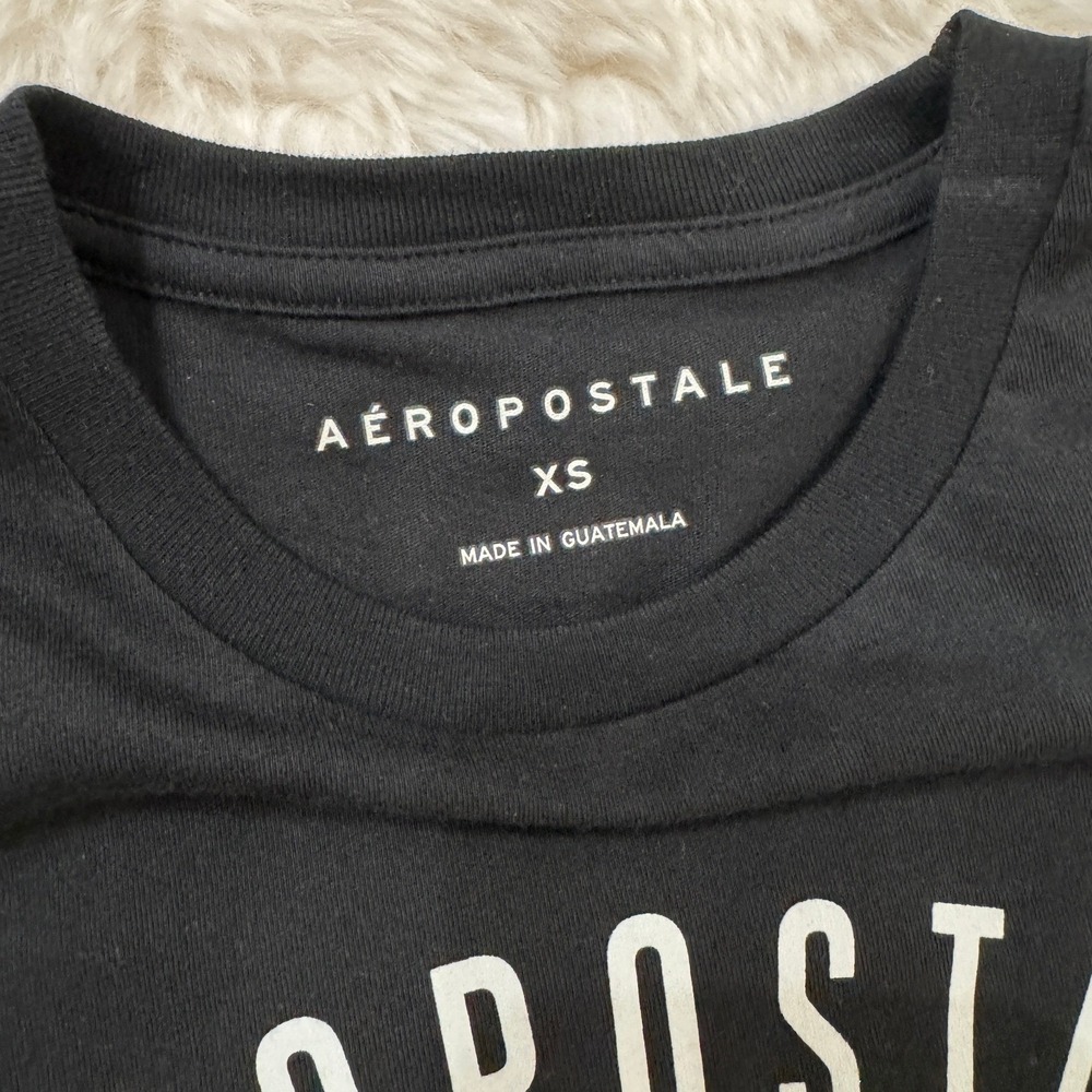 Aeropostale Mens California Bear Graphic T-Shirt Black XS Camo Logo 1987 Tee - Picture 4 of 6